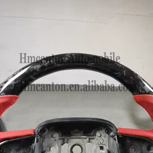 Volant de direction en cuir perforé en fibre de carbone forgée le plus populaire pour Dodge Challenger - Product Image 4