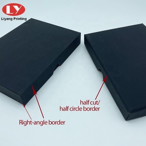 OEM nhà sản xuất cao cấp tùy chỉnh nhỏ màu đen thẻ giấy hộp dập nổi với xốp lót xốp - Product Image 6