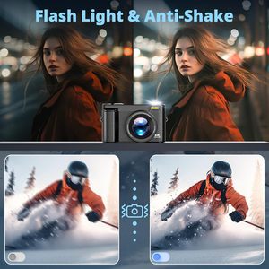 Sonida Nouvelle Caméra Photo Rétro Vlog pour Enfants OEM 4K 48MP avec Zoom Fixe 16X 180° °   Appareils photo numériques à écran rotatif pour la photographie - Product Image 3