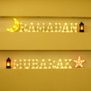 Lettere LED Eid Mubarak a Batteria, Luci Decorative per <span class=keywords><strong>Capodanno</strong></span>, Ramadan Kareem, Illuminazione da Parete e Tavolo Y561 - Product Image 2