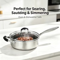 Ensemble de casseroles en acier inoxydable de haute qualité, poêle à frire compatible induction, poignée robuste anti-chaleur, nettoyage facile, indispensable pour la cuisine