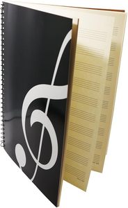 Foglio bianco composizione musica manoscritto taccuino personale con 100 pagine 26x19cm (taccuino chiave musicale) - Product Image 3