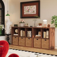 Étagère Modulaire en Acier Effet Bois Rétro, Idéale pour Exposer Livres et Ranger Articles Divers, pour Chambre, Bureau et Salon