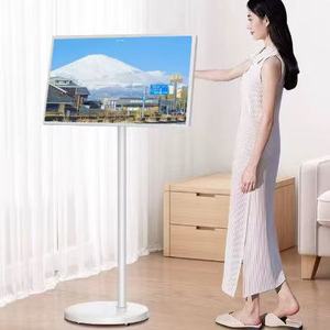 จอแสดงผลแบบพกพาขนาด 32 นิ้ว สีขาว สำหรับใช้งานภายในอาคาร รองรับการถ่ายทอดสด ความละเอียด 4K 120Hz HDTV หน้าจอสัมผัส รองรับการเชื่อมต่อไร้สายผ่าน USB  สมาร์ททีวีในตัว ขนาด 32 นิ้ว - Product Image 1
