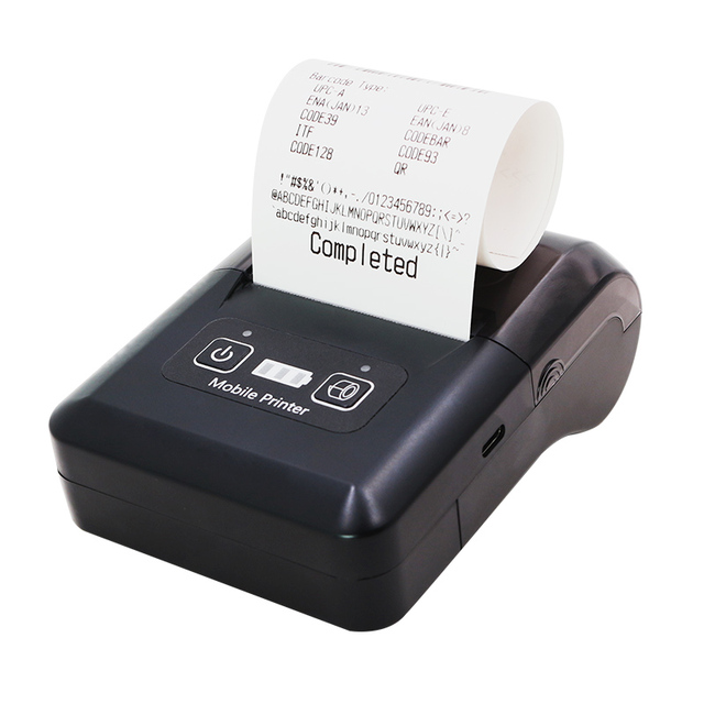 Portable 58mm Mini Wireless POS Receipt Printer 2" Mobile Bluetooth Printer Leather Belt Printer Small Business Restaurant