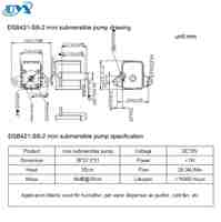 Ensemble de pompe à eau DYX 18V pour humidificateur
