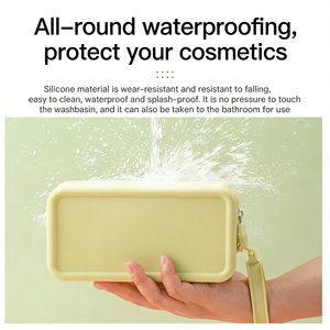 Waterproof Silicone Cosmetic Bag Travel Toiletry Pouch Portable Makeup Organizer Washable Storage Case for Skincare Accessories - Product Image 5