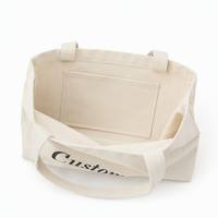 Sac fourre-tout en toile pour femmes, sacs fourre-tout personnalisés avec impression de script, poche interne, coton robuste, vente en gros, fourniture d'usine