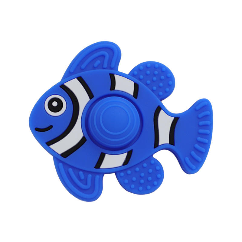 Dark blue clown fish anti-eating hand bite