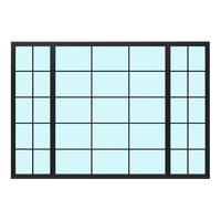 Fenêtre en verre isolée de luxe en laiton isolation thermique fenêtre de séparation en verre insonorisée en laiton pour bureau à domicile