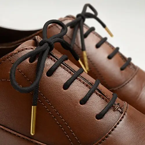 Promotion Dress Shoe Lace Round Cotton Custom Waxed Shoelace For Oxford Boot