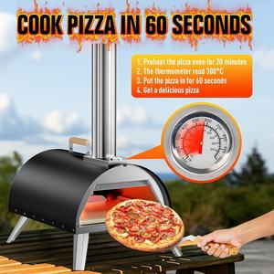 Horno <span class=keywords><strong>de</strong></span> Pizza para Exteriores <span class=keywords><strong>de</strong></span> Venta Directa <span class=keywords><strong>de</strong></span> Fábrica 2025, Construcción <span class=keywords><strong>de</strong></span> Hierro, Horno <span class=keywords><strong>de</strong></span> Camping a Leña y Gas, Portátil e Independiente con Indicador <span class=keywords><strong>de</strong></span> Temperatura - Product Image 2