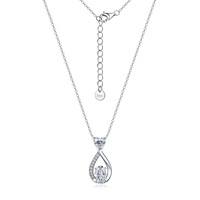 Collier en moissanite en forme de larme, pendentif ovale en argent sterling 925, 5 mm, couleur D VVS1, 3 couleurs, bijoux pour femmes