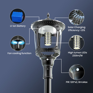 <span class=keywords><strong>Farola</strong></span> Solar <span class=keywords><strong>LED</strong></span> para Exteriores SRESKY, Estilo Retro, 3000LM, IP65 Impermeable - Product Image 2