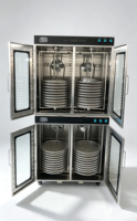 Deshidratador de Alimentos Comercial de Doble Cámara, 80 Bandejas Giratorias de Acero Inoxidable, Control Independiente, Máquina para Secar Frutas, Carne y Cecina