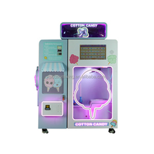 <strong>Automatic</strong> Fancy Coin-Operated <strong>Cotton</strong> <strong>Candy</strong> <strong>Machine</strong> Durable Metal Design For Game Amusement Centers English Language - Product Image 2