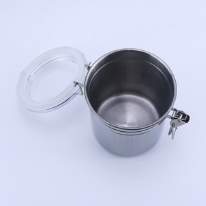 Barattolo in Acciaio <span class=keywords><strong>Inox</strong></span> con Coperchio, Grande, Personalizzabile, Portatile, Ermetico, Antigoccia, Pratico Regalo, Contenitore per Erbe Aromatiche - Product Image 3