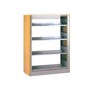 Heavy Duty School Furniture <b>Library</b> Adjustable Metal Bookshelf Double Side Display Shelf - Product Image 1