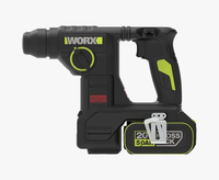 Marteau perforateur électrique sans fil WU384.2 à batterie lithium-ion, perceuse à percussion double usage pour béton et outil électrique mural