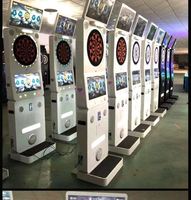 Mesin Dart Elektronik Interaktif Bertema Ganda Leo Darts, Papan Dart Berwarna-warni, Permainan Koin, Permainan yang Dioperasikan dengan Koin