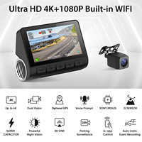 Boîte noire pour voiture Caméra de bord haute définition 4k Caméra de bord de voiture Caméra de bord 4k Vision de nuit Enregistreur de conduite avec moniteur de stationnement 24H