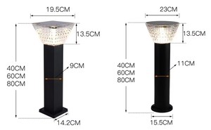SENZHAO ไฟสนามหญ้า LED 5W โคมแก้วสีขาวนวล โคมไฟสนามอลูมิเนียมทรงเสา ทนน้ำ IP65 - Product Image 4