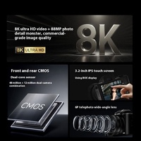 Zoom Optik 17-30x Sensor CMOS 64MP Deteksi Wajah 5K untuk Kamera Vlog DSLR Pemula Mahasiswa Video HD 8K Tahan Lama & Handal