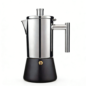 <span class=keywords><strong>Cafetière</strong></span> Moka <span class=keywords><strong>Classique</strong></span> Camping Espresso 6 Tasses en Acier Inoxydable Portable pour Gaz ou Électrique - Product Image 3