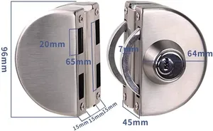 Bán Sỉ Khóa Cửa Kính Trượt Hai Mặt Bằng Thép Khóa Cửa Kính Trượt Hai Mặt Cứng Cáp Với 3 Phím - Product Image 5