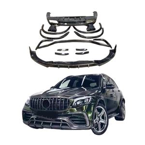 Chất Lượng Cao Sợi <span class=keywords><strong>Carbon</strong></span> Cho <span class=keywords><strong>Mercedes</strong></span> GLC SUV/Coupe X253 C253 Topcar Phong Cách Cơ Thể Kit Phía Trước Lip Phía Sau Khuếch Tán Đuôi Cánh Lưới Tản Nhiệt - Product Image 1