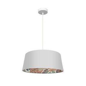 Lampada a sospensione 50W E27 bianca con stampa, ideale per l'illuminazione decorativa in case e uffici. - Product Image 1