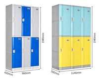 Armoire en plastique assemblée Zhongyi taille personnalisée plusieurs couleurs salle de sport ABS casier piscine armoire de rangement pour gymnase