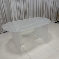 Table de mariage en acrylique personnalisée, moderne, élégante, transparente, pour desserts, fêtes, banquets, événements, décoration de scène de mariage