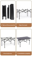 Ensemble table et chaises pliantes de camping en gros – Mobilier d'extérieur portable pour pique-nique, camping en voiture, camping-car, voyages et événements extérieurs