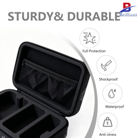 Étui rigide personnalisé en mousse EVA pour accessoires de voyage, sacs à outils, étui de transport pour câbles de charge en EVA, impression végétale sur mesure