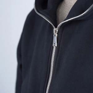 Logo personnalisé noir poids lourd sweat à capuche zippé unisexe 100 coton vierge intégral sweats à capuche zippés - Product Image 3