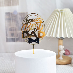 ท็อปเปอร์เค้กอะคริลิค รูปน้ำผึ้งและความหวาน สำหรับวันพ่อ วันเกิด ตกแต่งเค้ก แสดงความรัก ความกล้าหาญของคุณพ่อ - Product Image 4