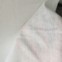Tissu non tissé texturé en maille respirant 100% polyester 50 g/m² à pose parallèle uni/à pois pour lingettes humides et masques jetables