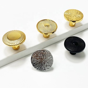 Hiện đại Vòng lỗ duy nhất hợp kim nhôm tủ quần áo đồ nội thất cửa xử lý màu đen ngăn kéo đồ nội thất phần cứng kéo xử lý - Product Image 2