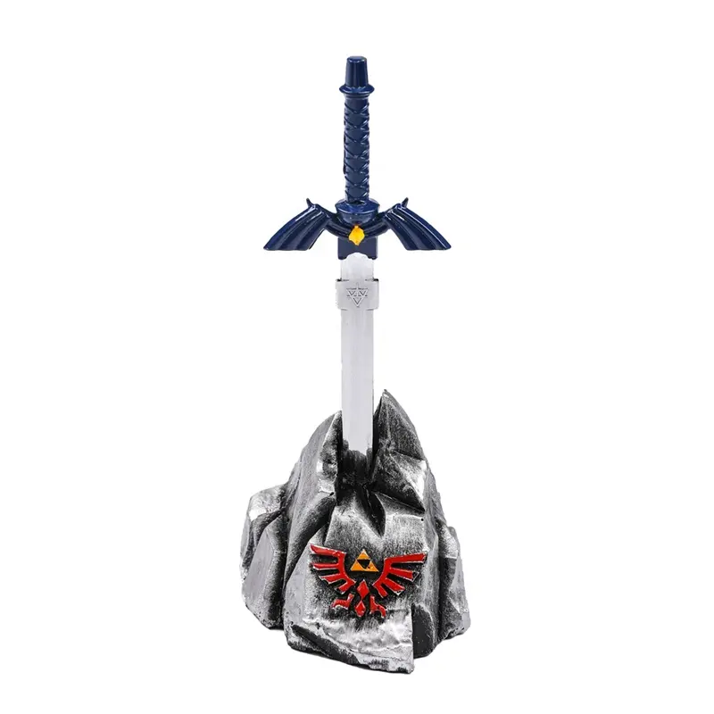 Zelda Blue Link Master Sword Letter Opener with Stone Display