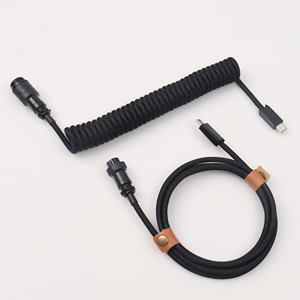 Cable de teclado portátil tipo C a USB C cable en espiral largo para teclado mecánico USB C Cable de aviador en espiral - Product Image 4