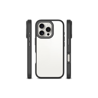 Pour iPhone16 15 Pro étui de téléphone antichoc avec Protection de lentille en métal couverture personnalisée Transparent PC couleur TPU étuis de téléphone portable