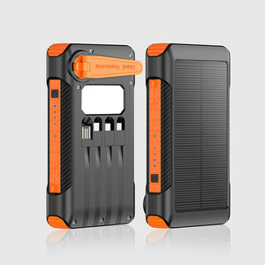 Cargador Solar Portátil, Banco de Energía Portátil, Cargador Solar para Móviles, Banco de Energía de 10000 mAh con Cable Integrado - Product Image 1