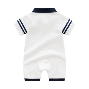 Nouvelle Collection Été 2026 – T-shirt en Coton à Manches Courtes pour Bébé Garçon, Col Rabattu Style Marin, Couleur Unie, Idéal pour les Loisirs - Product Image 5
