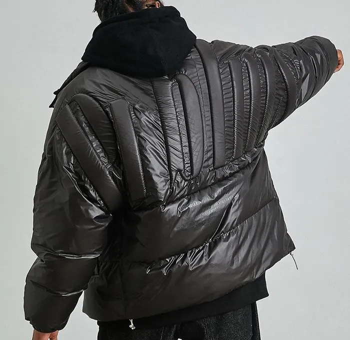 Custom Designer Down Coats Oversized Printed Cotton Bubble 3D embossed Puffer jacket Men