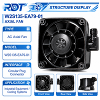 Ventilateur axial de refroidissement AC pour armoire de commande électrique W2S135-EA79-01 230V 172x150x38mm 45W 2800RPM pour ventilation de boîtier de commande