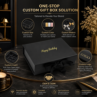Boîte cadeau rigide à fermeture magnétique avec poignée, pelliculage mat et revêtement UV, personnalisable, emballage recyclable, vente en gros