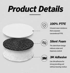 Patins de <span class=keywords><strong>souris</strong></span> ronds universels 100% PTFE compatibles avec Logitech <span class=keywords><strong>G</strong></span> <span class=keywords><strong>Pro</strong></span> <span class=keywords><strong>Wireless</strong></span> Razer DeathAdder V3 <span class=keywords><strong>Pro</strong></span> pour une glisse fluide - Product Image 5