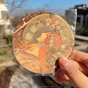 Posavasos de <span class=keywords><strong>Papel</strong></span> con Diseño de Ciervo Forestal, 300gsm 400gsm, <span class=keywords><strong>Papel</strong></span> Grueso Absorbente, Posavasos Impresos Personalizados - Product Image 2