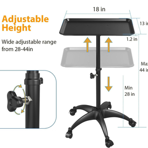 Hair styling tray - adjustable mobile storage <b>rack</b> tool cart <b>for</b> hair salons and barber shops - Product Image 2